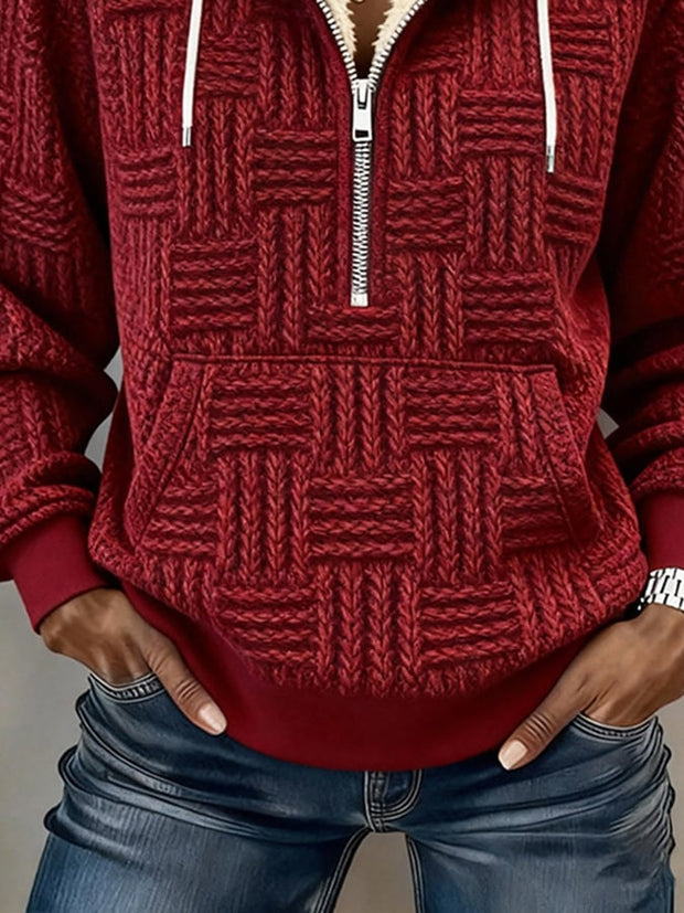 Women's Western Casual Textured Sweatshirt