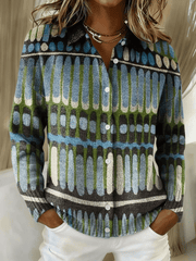 Women's Autumn/Winter Contrast Print Cardigan