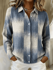 Women's Autumn/Winter Contrast Print Cardigan