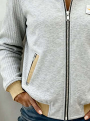 Women'S Casual Color-Blocked Patchwork Jacket