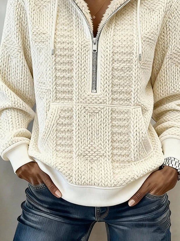 Women's Western Casual Textured Sweatshirt