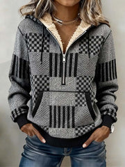 Women'S Casual Loose Printed Hooded Sweatshirt