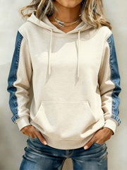 Women'S Casual Color-Blocked Pullover Sweatshirt
