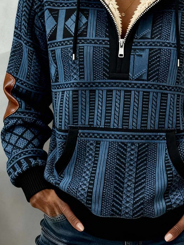 Women'S Casual Loose Printed Hooded Sweatshirt