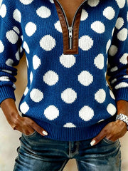 Women'S Casual Color-Blocked Pullover Sweatshirt