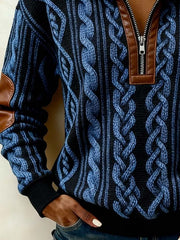 Women'S Casual Loose Color-Blocked Print Sweatshirt