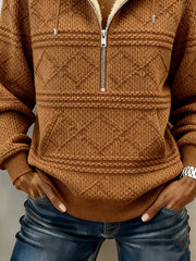 Women's Western Casual Textured Sweatshirt