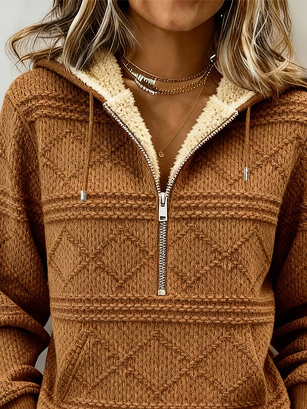 Women's Western Casual Textured Sweatshirt