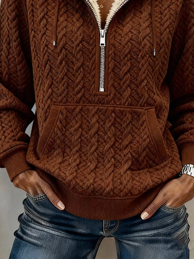 Women's Western Casual Textured Sweatshirt