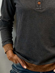 Women'S Casual Color-Blocked Pullover Top