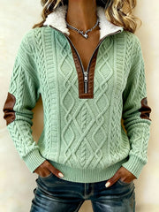 Women'S Casual Loose Color-Blocked Sweatshirt