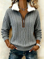 Women'S Casual Loose Color-Blocked Print Sweatshirt