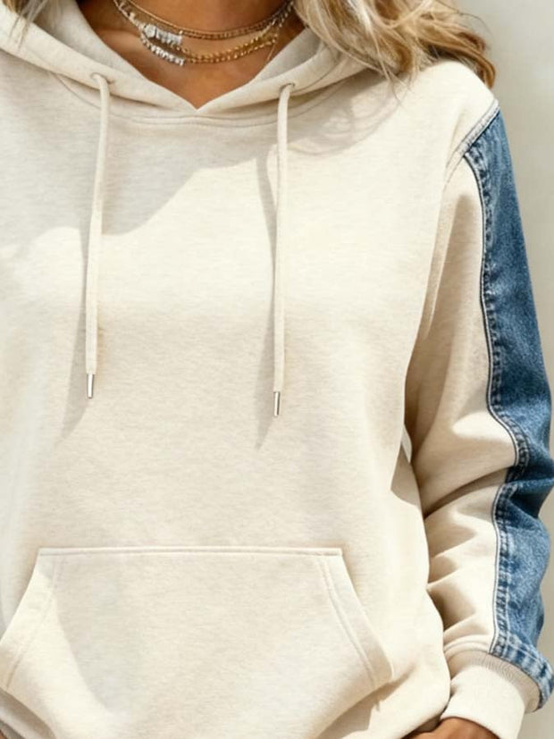 Women'S Casual Color-Blocked Pullover Sweatshirt