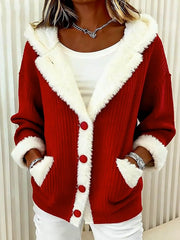 Women'S Casual Loose Contrast Color Patchwork Jacket