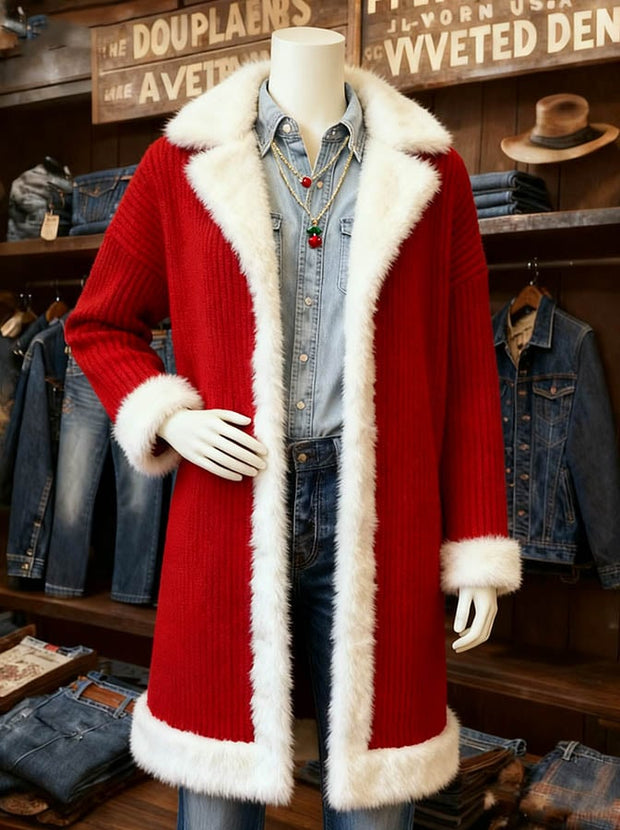 Women's Casual Christmas Patchwork Contrast Color Jacket