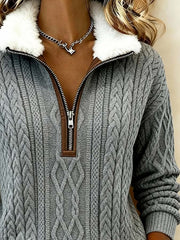 Women'S Casual Loose Color-Blocked Print Sweatshirt