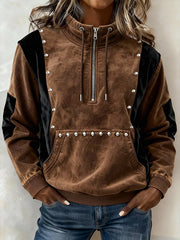 Women'S Casual Loose Solid Sweatshirt