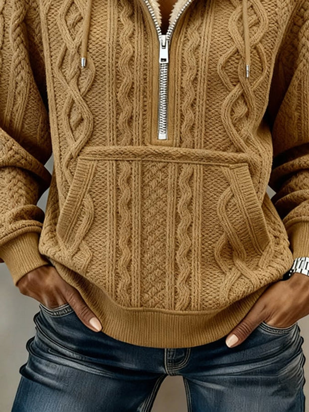 Women's Western Casual Textured Sweatshirt